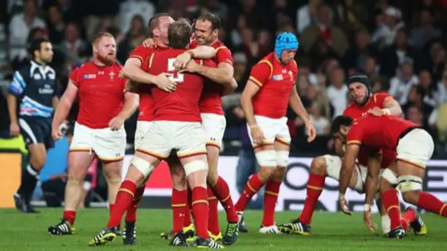 Wales celebrate