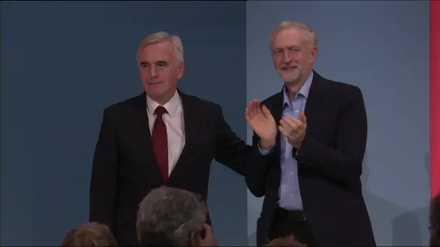 Jeremy Corbyn and John McDonnell (l)