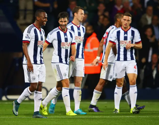 West Brom half-time