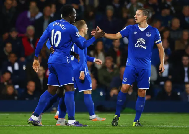 Phil Jagielka celebrates