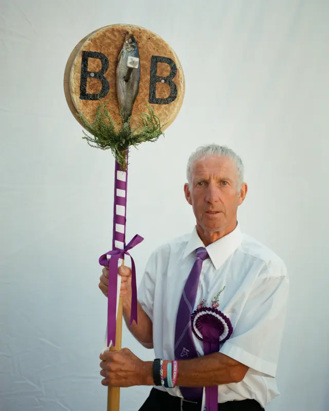 Ian Borthwick, Emblem Bearer of the Barley Banna, Langholm Common Riding, 2014