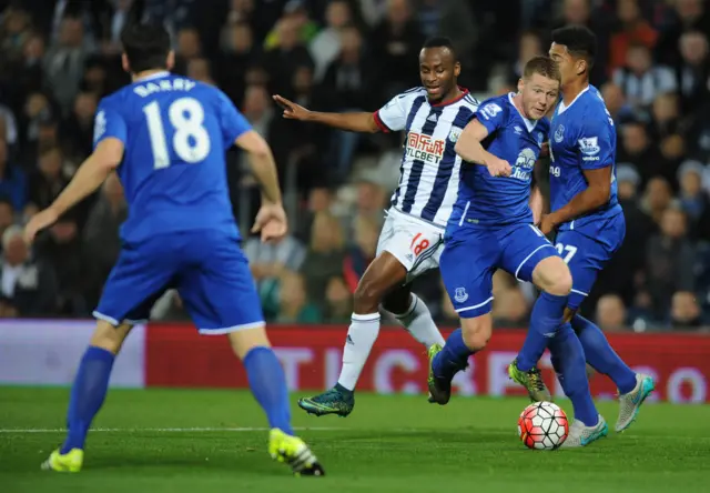 Saido Berahino, Gareth Barry and James McCarthy