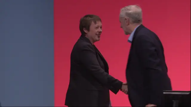 Maria Eagle and Jeremy Corbyn