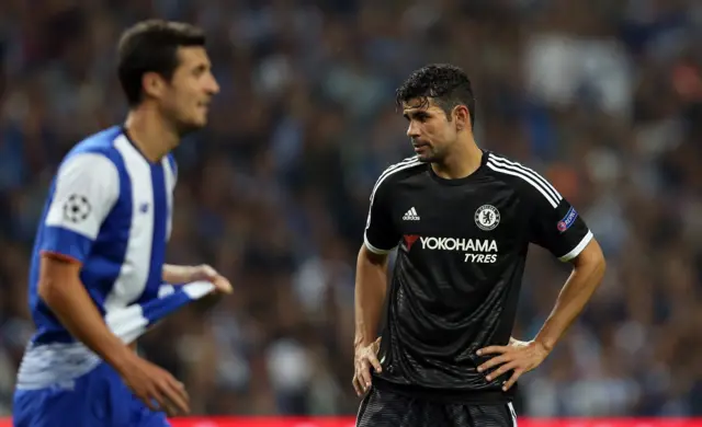 Diego Costa looks dejected