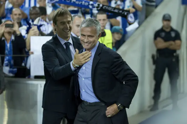 Julen Lopetegui and Jose Mourinho