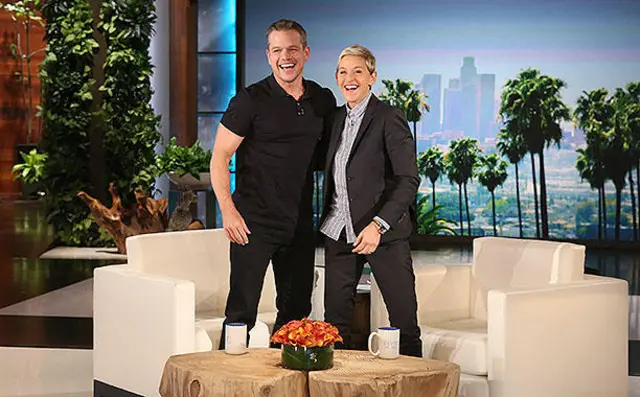 Matt Damon and Ellen DeGeneres