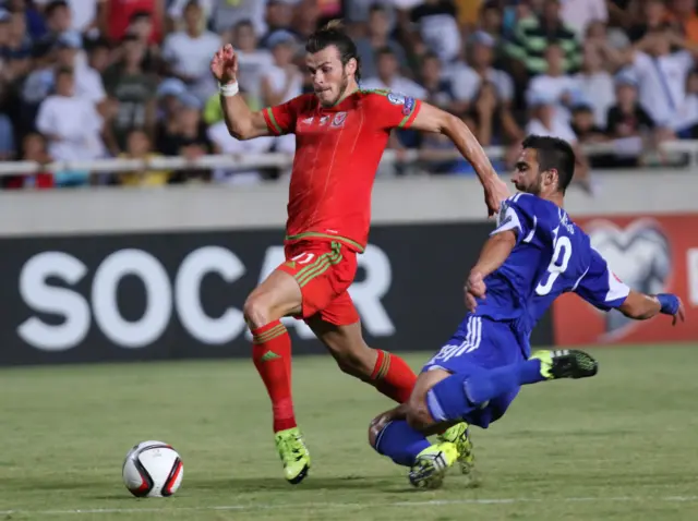 Gareth Bales is tackled