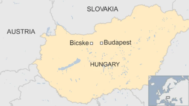 Map showing location of Bicske