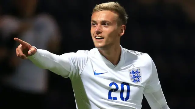 James Wilson celebrates