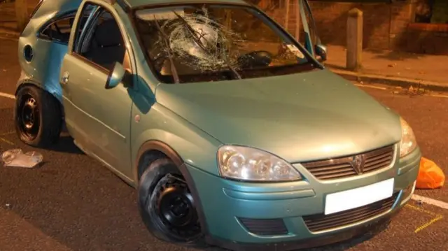 Damaged car