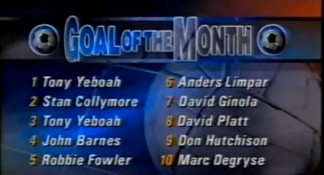 Goal of the month