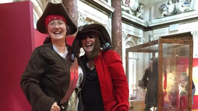 Museum staff dressed as pirates