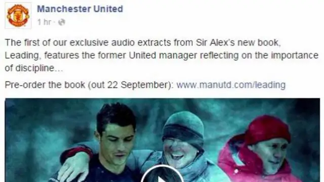 Manchester United Facebook page