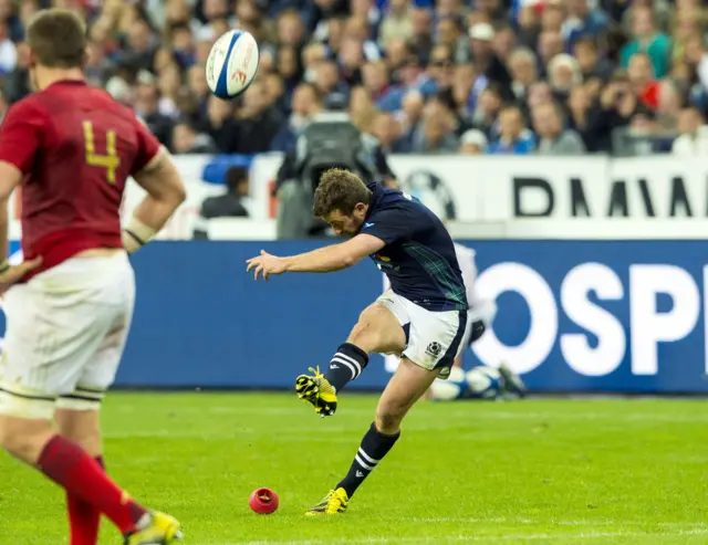 Greig Laidlaw kicks