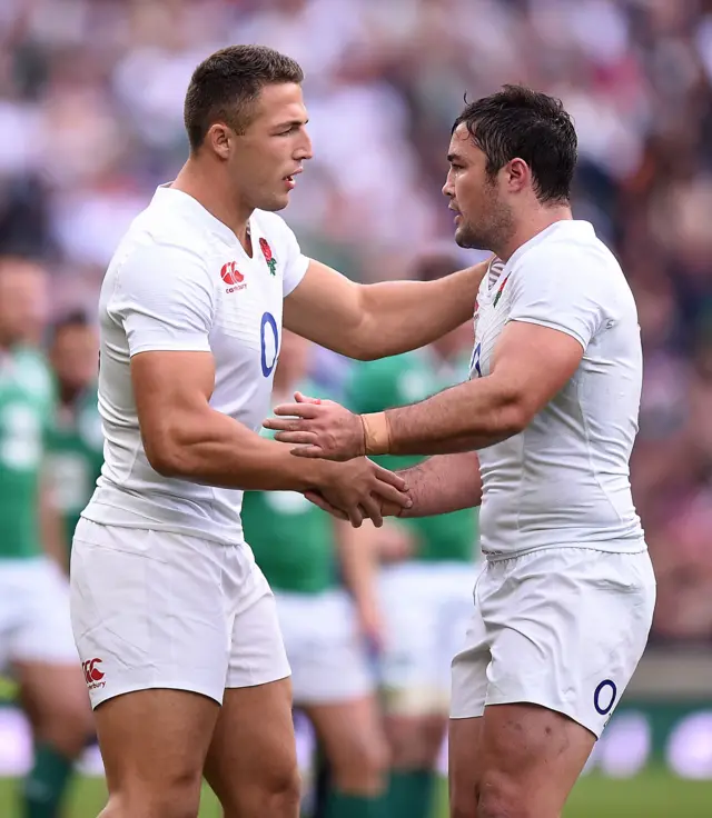 Sam Burgess and Brad Barritt