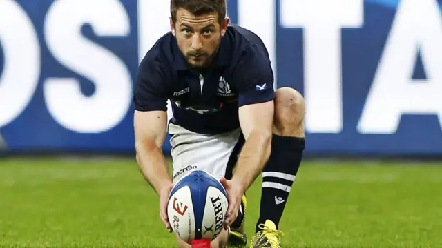 Greig Laidlaw prepares to kick