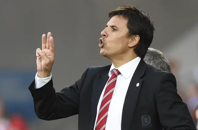 Chris Coleman instructs