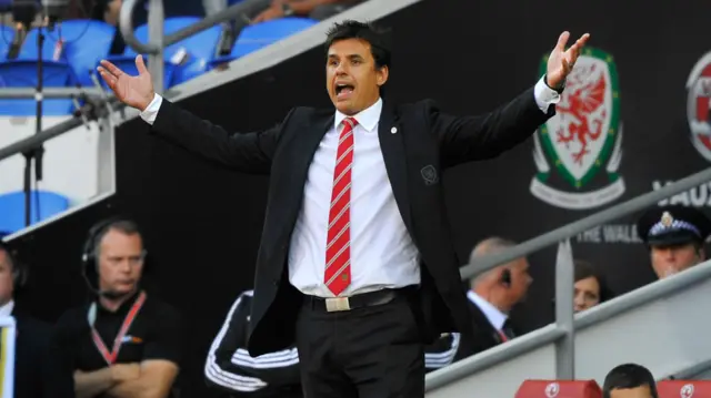 Chris Coleman reacts