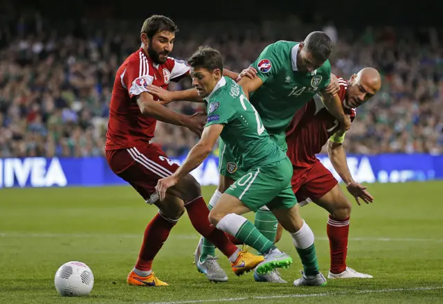 Wes Hoolahan of the Republic of Ireland