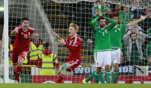 Northern Ireland players look dejected