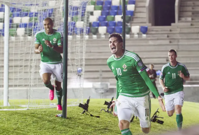 Kyle Lafferty celebrates