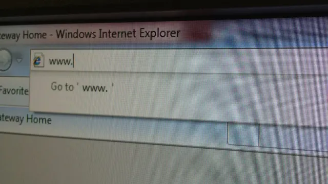 Internet explorer window