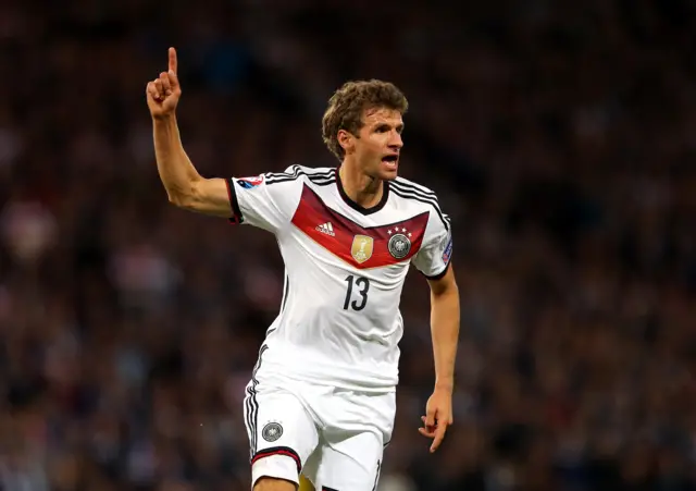 Thomas Muller celebrates