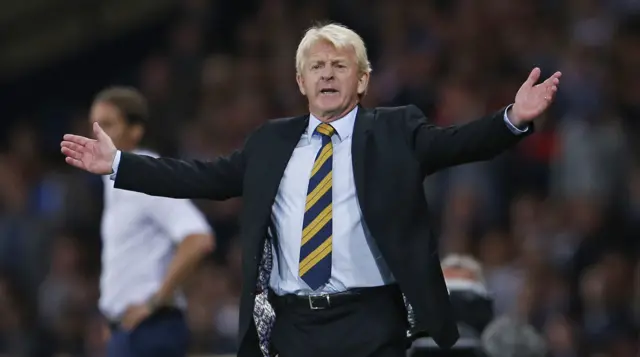 Gordon Strachan looks on frustrated