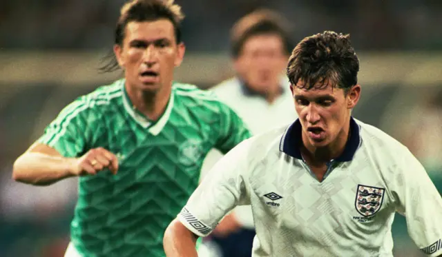 Gary Lineker against Germany in 1990