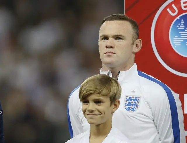 Romeo Beckham and Wayne Rooney