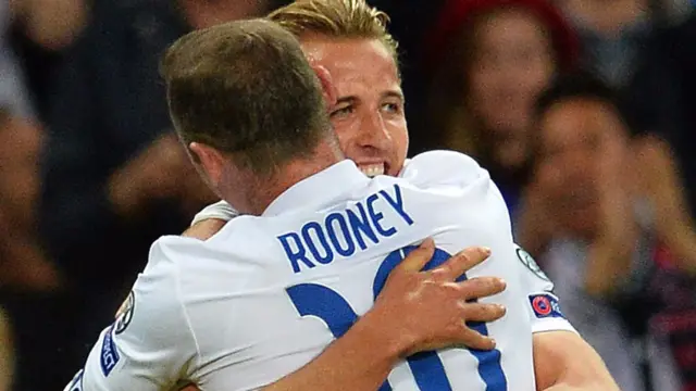 Wayne Rooney and Harry Kane