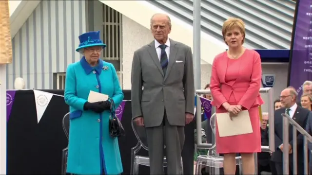 The Queen, Prince Philip and Nicola Sturgeon
