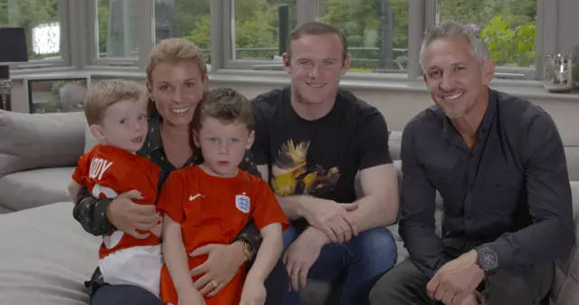 Wayne Rooney and family (and Gary Lineker too)