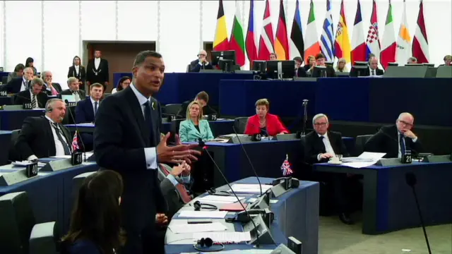 MEP Syed Kamall speaking in Strasbourg