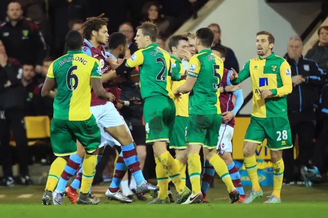 Norwich players