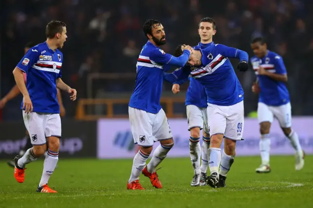 Sampdoria celebrate