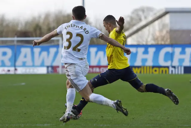 Kemar Roofe in action for Oxford