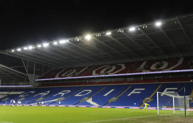 Empty Cardiff City Stadium