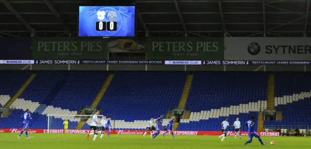 Empty stands at Cardiff City