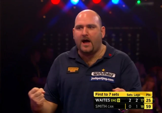 Scott Waites celebrates