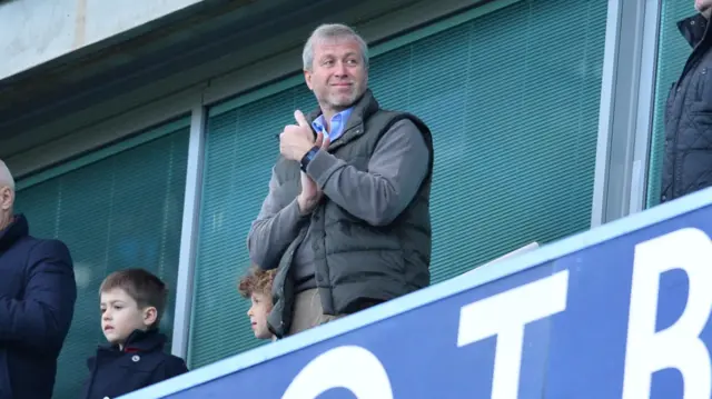 Roman Abramovich watches on