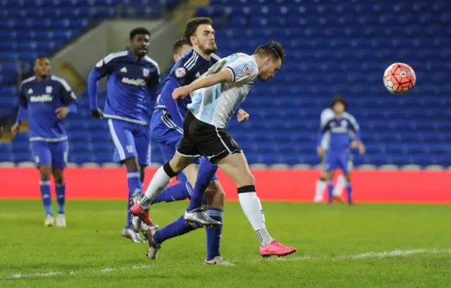 Shrewsbury goalscorer Andy Mangan