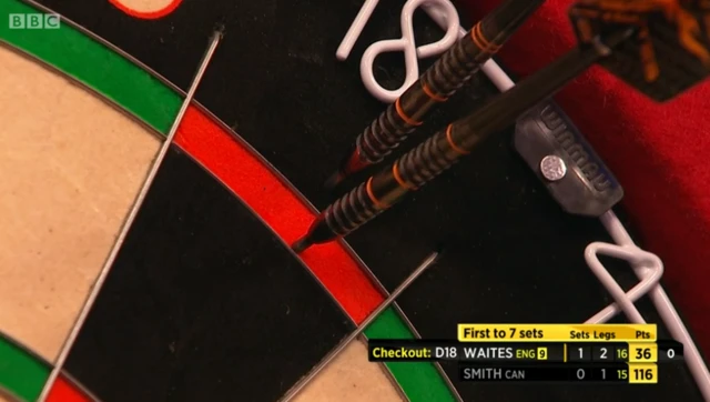 Scott Waites hits the double 18