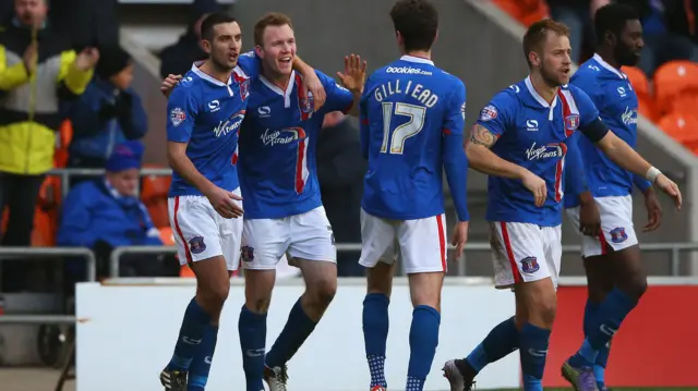 Mark Ellis of Carlisle United celebrates