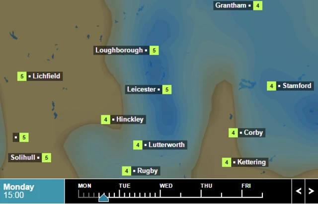 BBC weather map