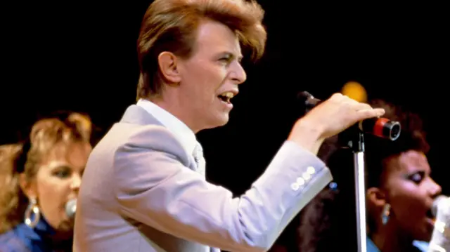 David Bowie performs at Live Aid