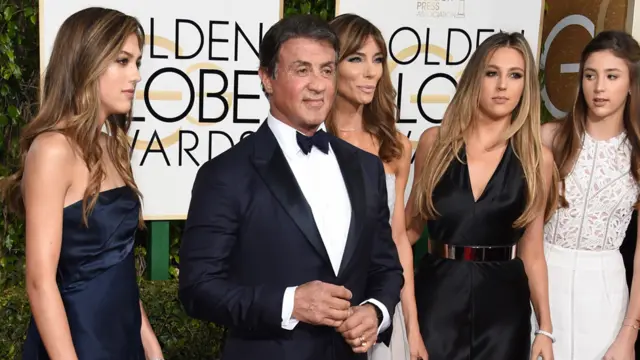 Sylvester Stallone and family