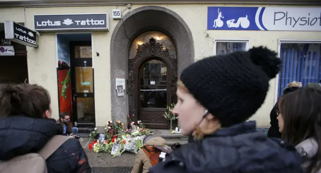 Floral tributes in Berlin