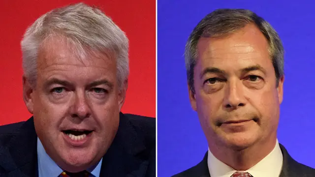 Carwyn Jones (left) and Nigel Farage (right)