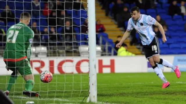 Andy Mangan heads Shrewsbury's winner